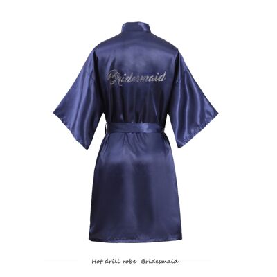 伴娘睡袍女夏季冰丝薄款B