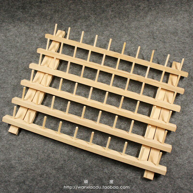 顽度实木折叠线架线轴收纳diy家用线I架布艺缝纫工具桌面收纳小卷
