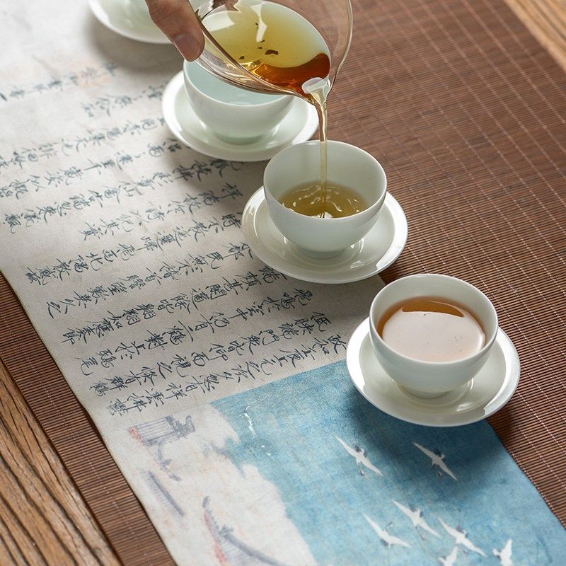 禾风 棉麻茶席中式桌旗 t防水布艺麂皮绒茶桌茶席干泡棉麻茶巾垫,餐饮具,茶道/零配,淘宝优惠券,粉丝福利购,淘宝优惠卷