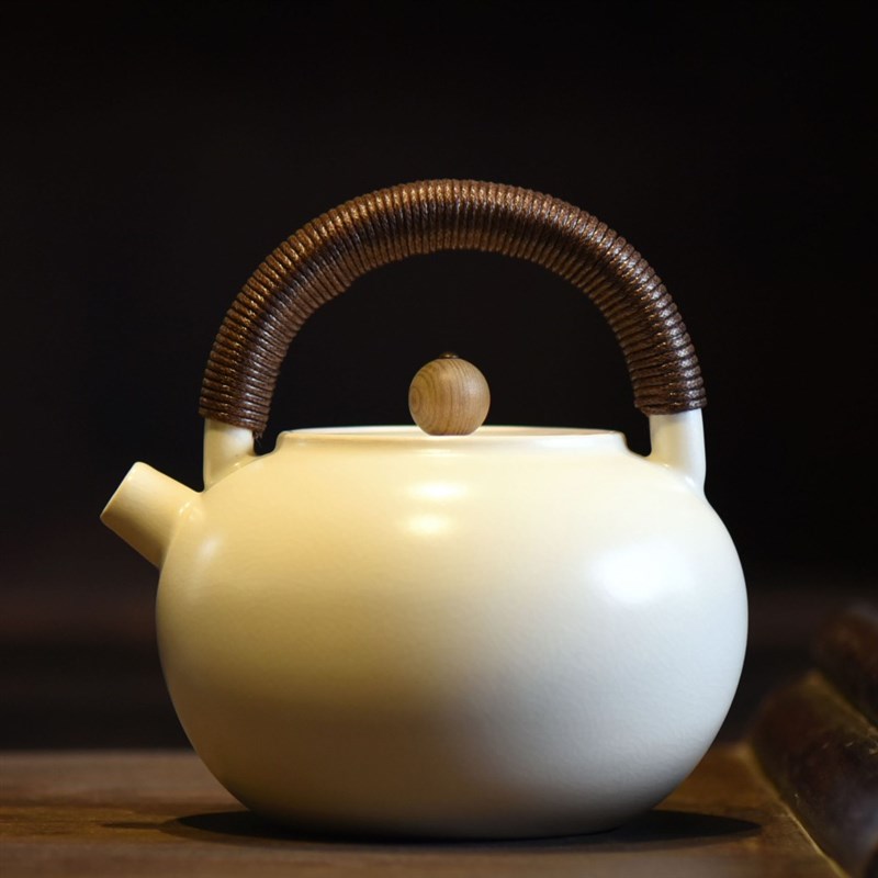 梵山堂陶壶烧水陶瓷功夫茶具电陶炉苏打釉煮茶壶S老白茶专用煮茶