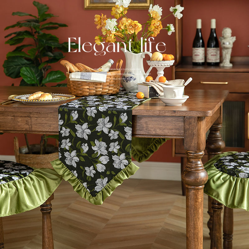 美式餐椅垫轻奢靠枕套高级感桌垫D田园椅子屁垫桌旗欧式奢华坐垫