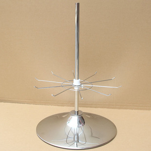 加厚电镀落地不锈钢m色旋转展示架饰品袜子汽车配件陈列摆地摊货