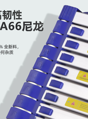 加厚蓝色直梯铝合金工程铝梯伸缩梯家用梯折叠便S携升降竹节收缩