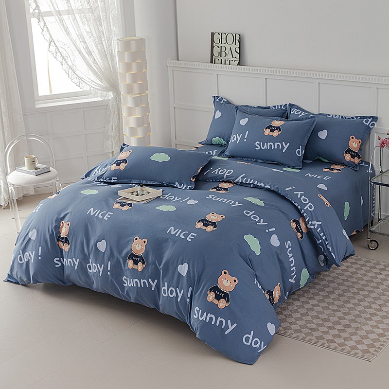 床单加枕套一对纯棉1.5米2.5直销斜纹I床单条纹全棉宿舍单双人棉