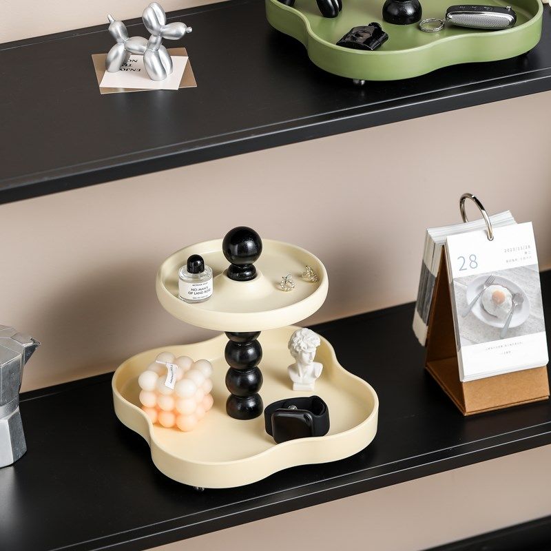 化妆品收纳d盒桌面香水置物架高档精致梳妆台多功能双层首饰整理,收纳整理,桌面收纳盒,淘宝优惠券,粉丝福利购,淘宝优惠卷