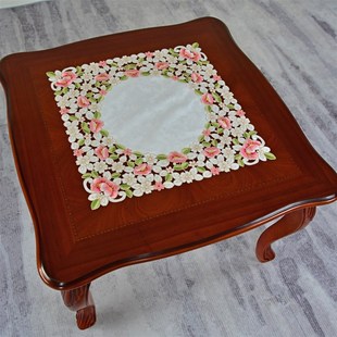 边几茶几盖巾桌布桌垫床头柜盖巾韩式田园布艺刺绣U多用途盖布包