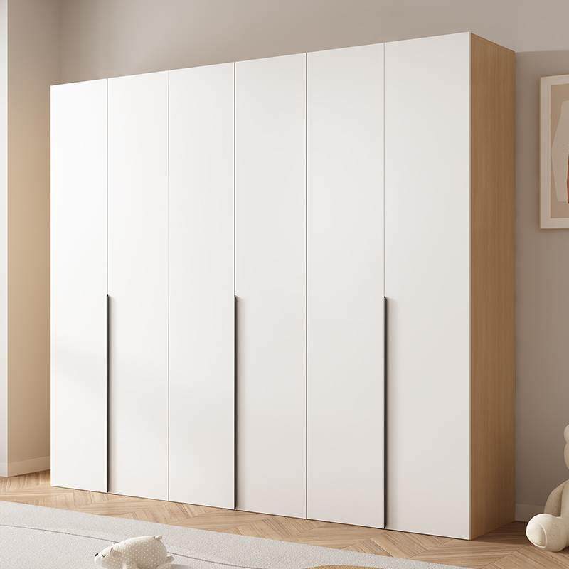 欧派官方原木色大衣柜家用卧室可定制现代简约小户型实木衣橱极简