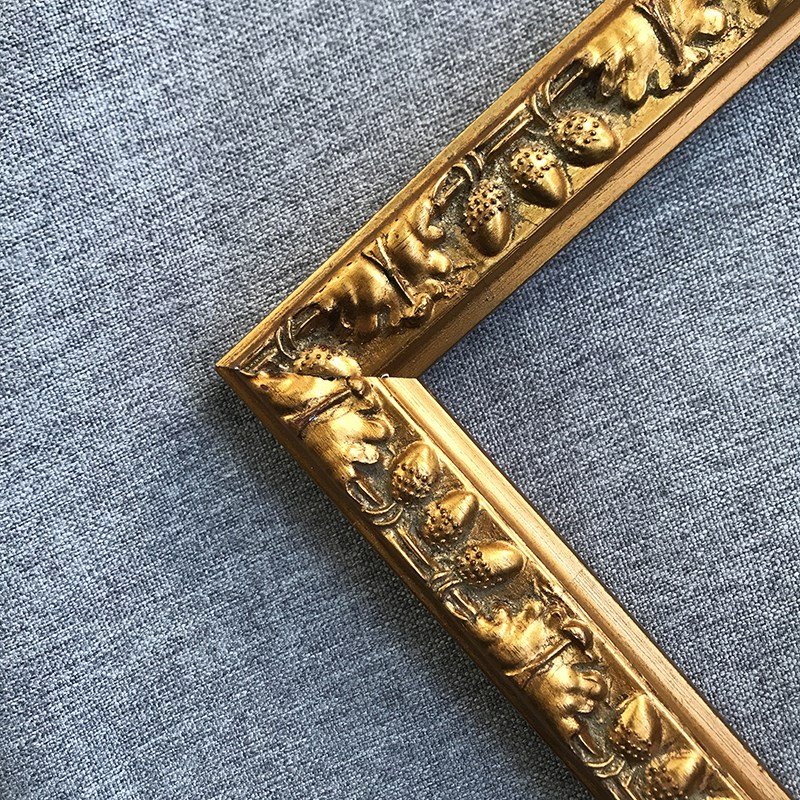 实木复古装c裱油画框水彩画照片外框相框挂墙定做金色美式diy空框