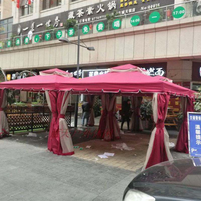 户外防雨罗马蓬铁艺凉亭遮阳帐篷B欧式遮阳棚展棚广告帐篷铝合金