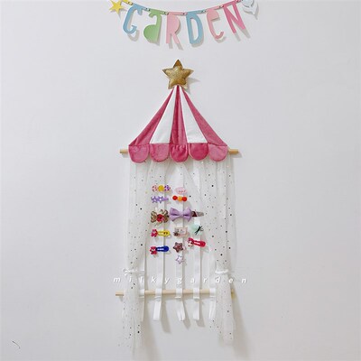 milky马戏团ins大容量防尘z发夹收纳壁挂装饰发饰整理挂墙发箍收