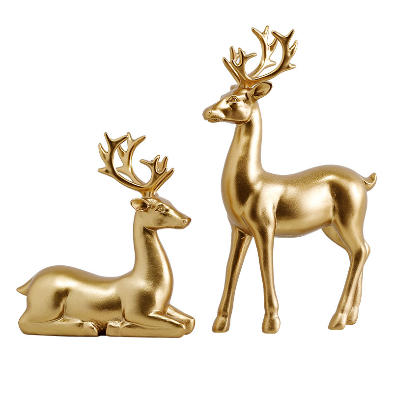 轻奢鹿摆件客厅玄关电视酒柜工艺礼品摆饰家居办公室桌面W摆设乔,家居饰品,装饰摆件,淘宝优惠券,粉丝福利购,淘宝优惠卷