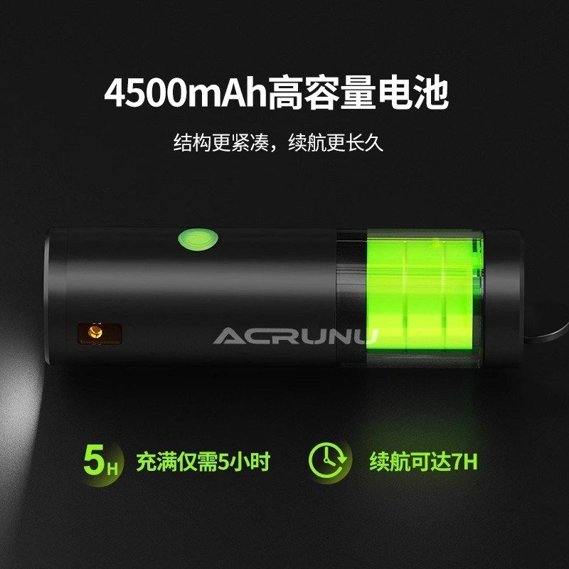 艾锐伦自行车灯前灯强光夜骑山地公路车可吊装手S电筒超亮骑行装
