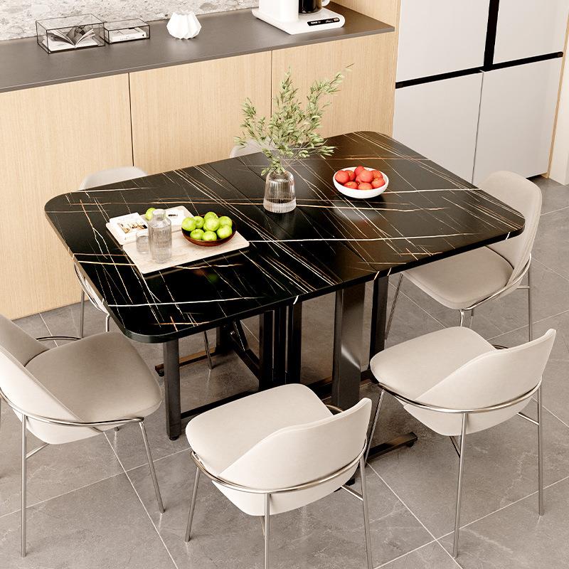 折叠餐桌家用简易吃饭小桌子出租屋用长方形多功能可移动方桌