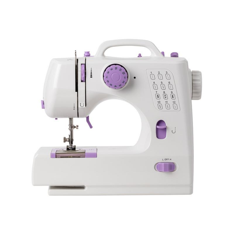 迷你缝纫机定制倒缝带锁边功能508A电动家用缝纫机厂家跨境