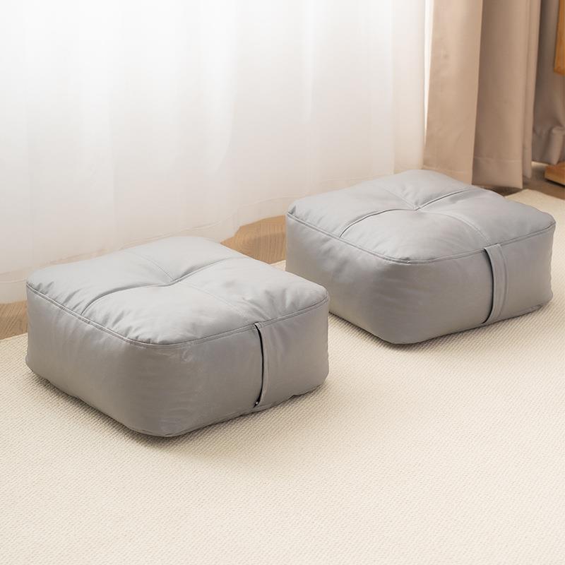 蒲团坐垫日式榻榻米飘窗阳台懒人沙发卧室小沙发加厚单人皮质矮凳