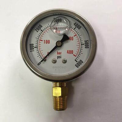 防震压力表 68mm 压力400bar 6000psi (40mpa) 螺纹NPT1/4-18牙