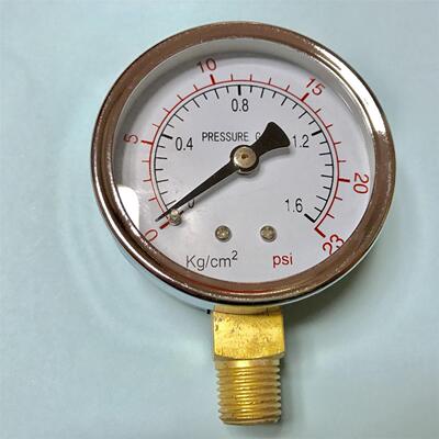 Pressure gauge 压力表1.6kg/cm2 23psi y-60 直径60mm 螺纹pt1/4