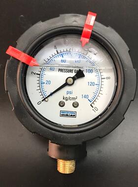 塑料外壳耐震压力表 压力10kg 140psi 1mpa 螺纹ZG1/4 表外壳70mm