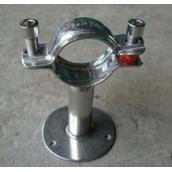 管支架304不锈钢带底座墙面水管固定卡扣抱箍管子紧固托架骑墙码