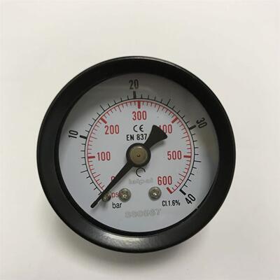 Y-40Z 0-40bar 0-600psi 直径40mm 轴向压力表 螺纹ZG1/4 ZG1/8