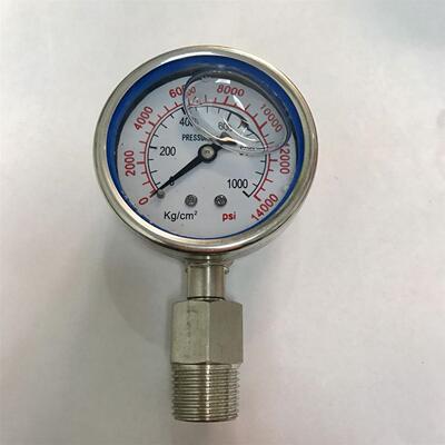 Pressure gauge 0-1000bar 14000psi 60mm G1/2 1mpa=10bar=10kgf