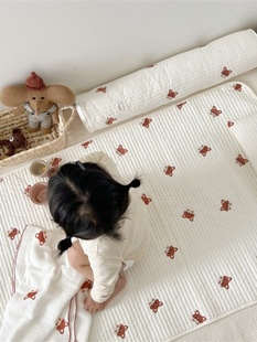 销婴儿床床笠纯棉a类儿童床单新生儿宝宝床褥垫拼接床垫套夹棉库