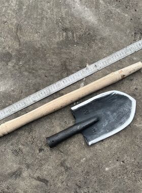 手工锻打小号装柄工兵铲户外开路铲斧多功K能锹铲驴友野营铲子斧