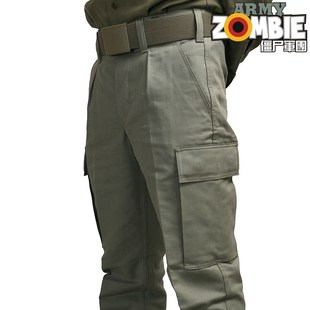 德国德军公发原品户外复古纯棉战术军裤 灰绿T作训多口袋长 男工装