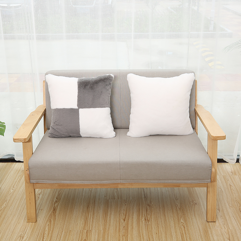 2020新款仿獭兔毛皮草抱枕短毛毛绒汽车靠垫O卧室床头客厅沙发靠