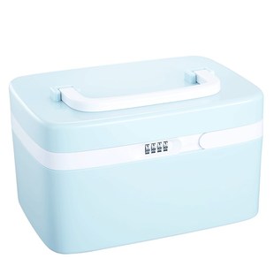 医药箱带锁家庭常用药密码收纳医疗箱保健急N救箱儿童小药品收纳