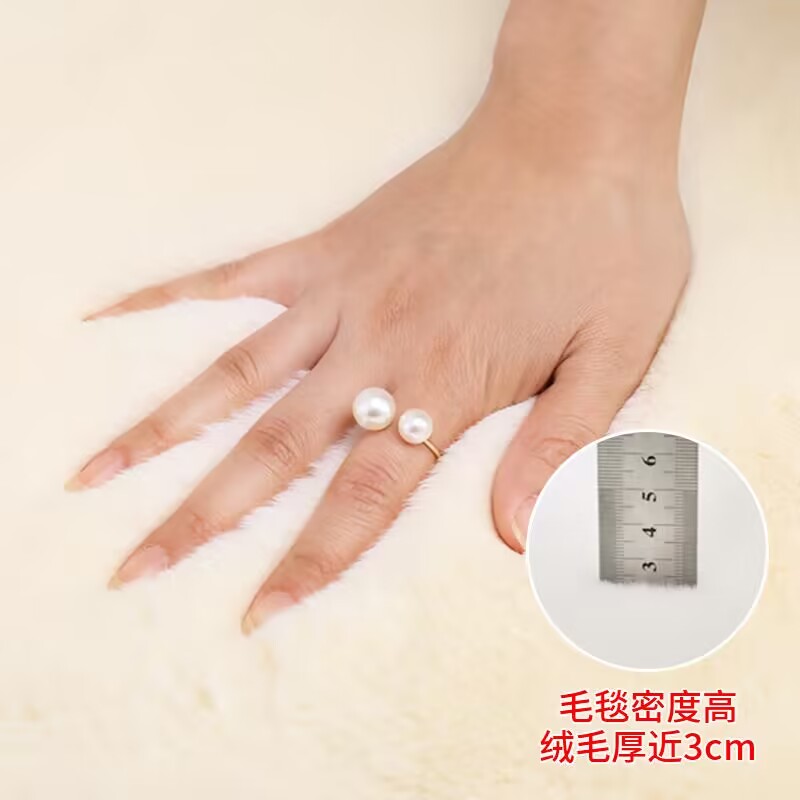 新款毛毛地毯长毛绒短毛仿羊毛床B边家用兔毛加厚可机洗卧室客厅