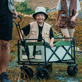 新疆 露营推车户外可折叠w手推野餐车营地车野营拖车小推车拉 包邮
