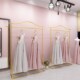 金色铁艺婚纱架婚纱影楼高档展示架婚纱J店货架落地旗袍礼服挂衣