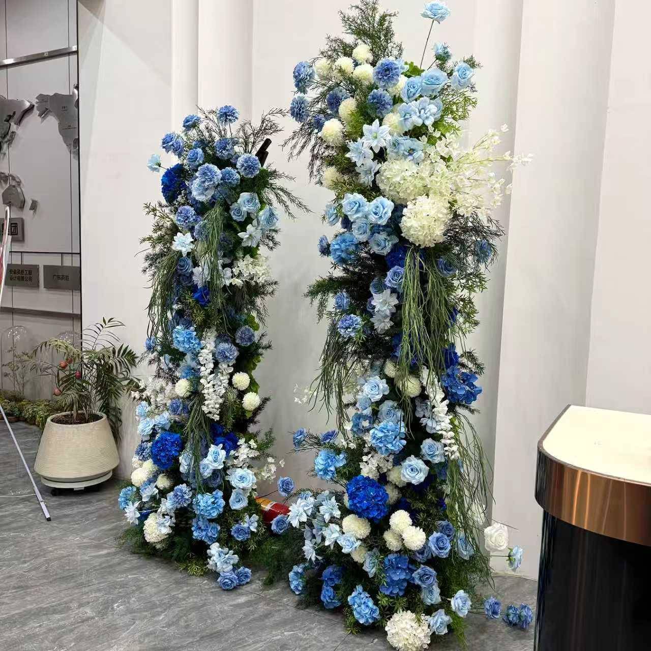 仿真花门牛牛角仿真拱角花排庆场景婚布置装饰假花仿真蛋花塔糕塔