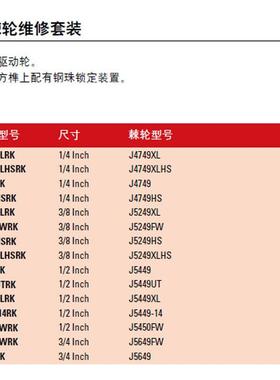 棘轮扳手轮维修配件套装棘维修套装J5449KR无品牌/现货