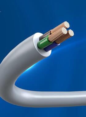 .厂销监控电源线家黑色绝缘护套线RVV2*直YDT40仪表内部连接线