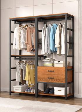 步tb-79546入间式衣帽架子组装卧室衣架落地挂帽衣架可简开放易式