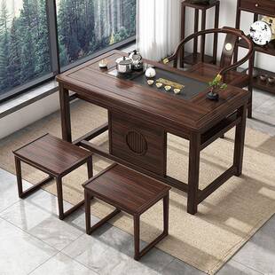 乌金木阳台茶桌1茶台办式公室新中实木茶桌米.2米1182399.4家用小