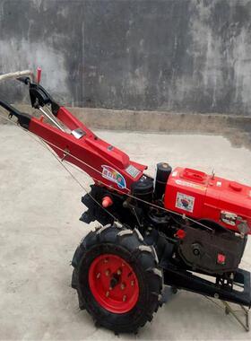 手机拖拉机开沟机小型拖48739拉电启功能动耕扶地播种收获机