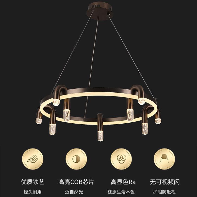 餐厅吊灯智能调光上下发光氛围灯具现代简约轻奢极简客厅灯主灯具