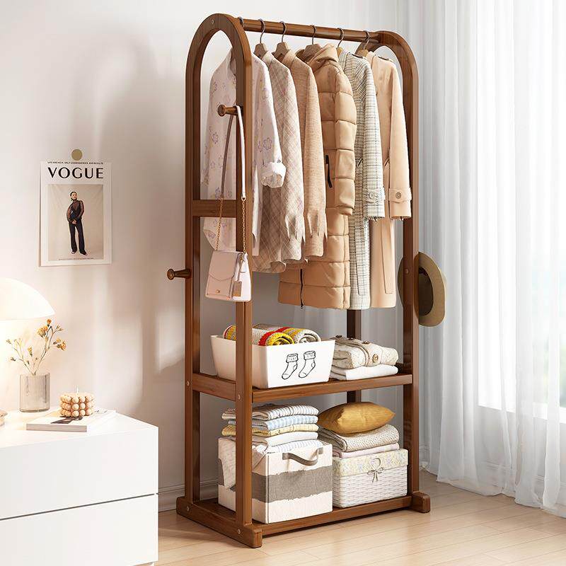 挂衣架地卧室衣帽落挂子置物架网红简易杆式架不占地角IZS落包收