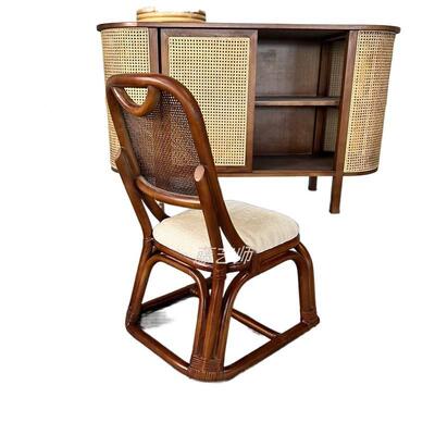 小印真尼植物藤茶椅小尺寸阳台藤家60456用休闲儿童单人椅藤编织