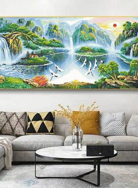 手人间境山水画十绣2025新款自己绣仙64482字工清新自认风景客厅