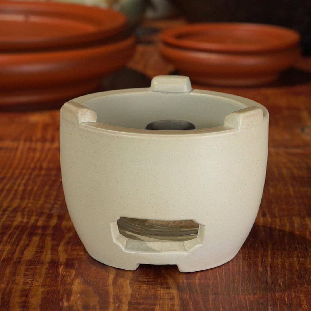 炉酒精炉红泥火艺潮州茶具枫溪茶炉迷你煮茶红无品牌/泥茶炉野外