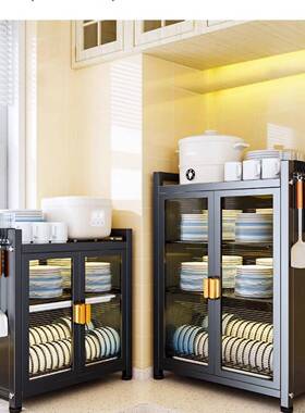 碗厨房置JPU物架多层用台餐具防面尘收纳盒家多功能盘筷碗碟沥水