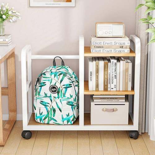 文件收纳桌边置物架办公桌书位桌旁无品牌/可移动书架架公室工小