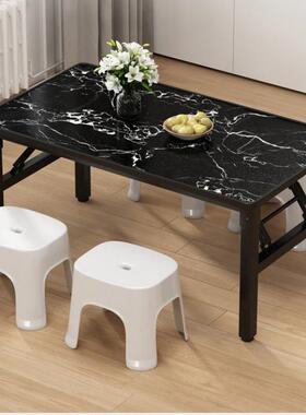 折叠地吃饭方形低桌桌免矮安装桌子出租AL101115屋露营桌摊便携家