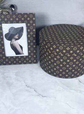 样板房13027箱衣帽间收纳盒圆收面纳形储物盒软装饰品桌摆件儿童