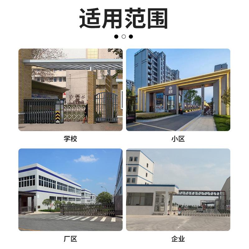 小动电动伸缩无品牌/门不锈钢封板门地学校工不锈区钢推拉折叠电
