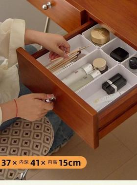 简约现代实木梳妆台储原木室化桌法式复古AL101055小户型收纳妆美